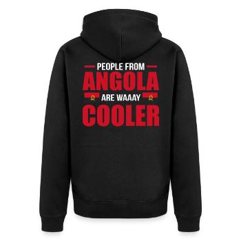 Angola - Veste à capuche bio Premium Unisexe - noir - Dos - Nico (187cm)