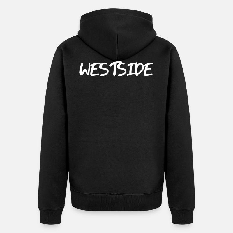 WESTSIDE - Unisex Premium Bio Zip Hoodie - Schwarz