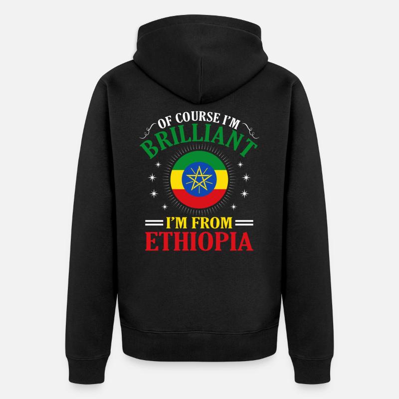 Ethiopie - Veste à capuche bio Premium Unisexe - noir