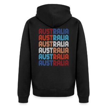 Australie - Veste à capuche bio Premium Unisexe - noir - Dos - Nico (187cm)