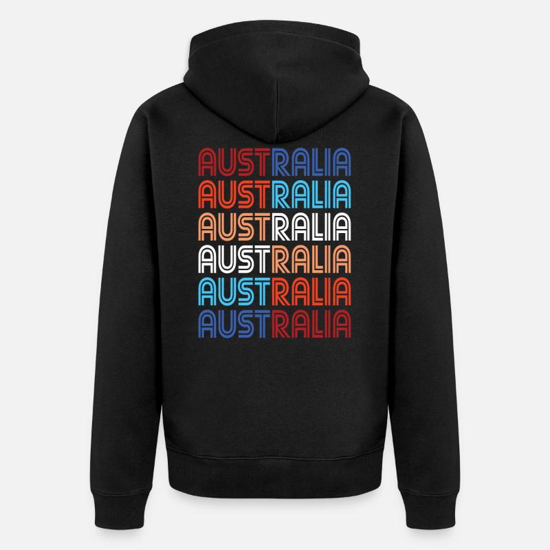 Australie - Veste à capuche bio Premium Unisexe - noir