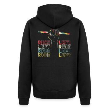 I´m Just Like LRLL RLRR Drummer drum drumming gift - Unisex Premium Organic Zip Hoodie - black - Back - Nico (187cm)