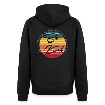 Be Kind Anti Mobbing Vintage Cadeau - Veste à capuche bio Premium Unisexe - noir - Dos - Nico (187cm)