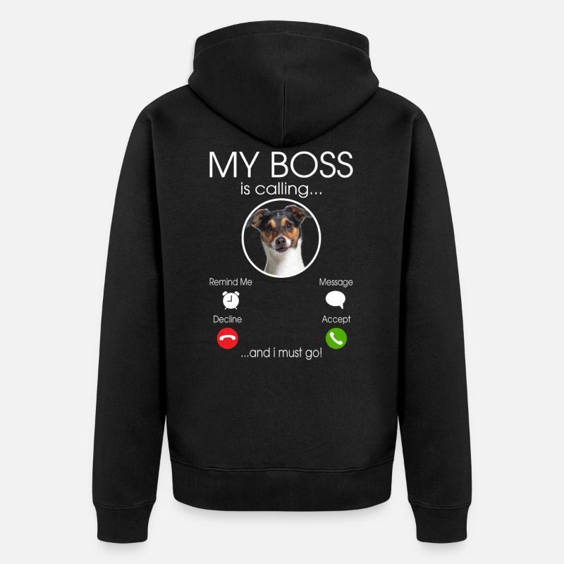 Jack Russel my Boss - Veste à capuche bio Premium Unisexe - noir