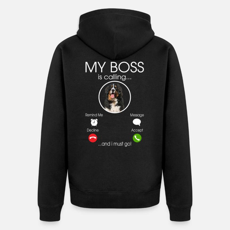 Berner Sennenhund my Boss - Veste à capuche bio Premium Unisexe - noir