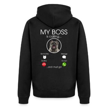 Cairn Terrier my Boss - Veste à capuche bio Premium Unisexe - noir - Dos - Nico (187cm)