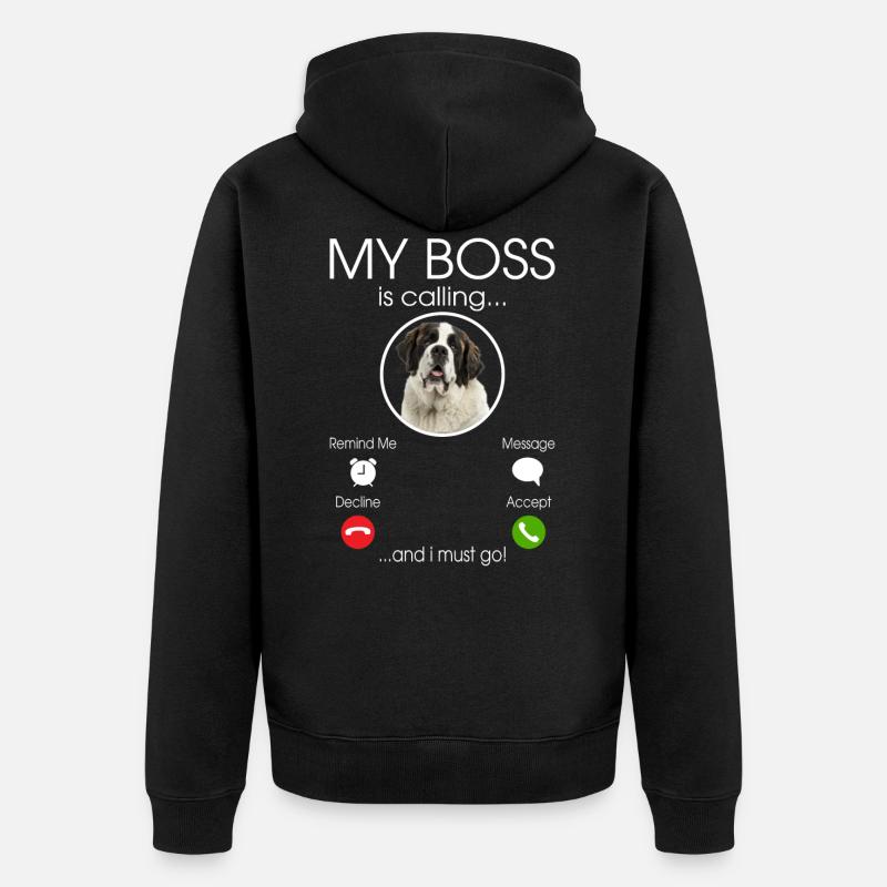 Bernhardiner my Boss - Veste à capuche bio Premium Unisexe - noir