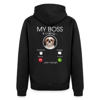 Shih Tzu my Boss - Veste à capuche bio Premium Unisexe - noir - Dos - Nico (187cm)
