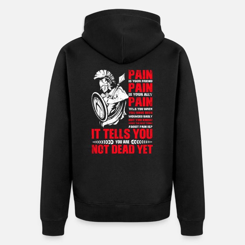 Spartiates Molon Labe - Veste à capuche bio Premium Unisexe - noir