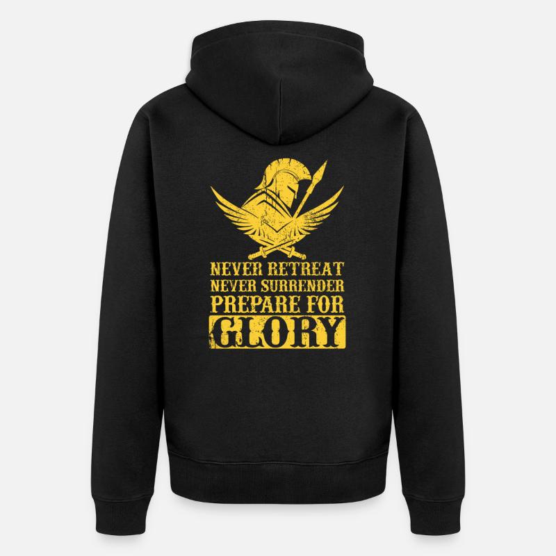 Spartiates Molon Labe - Veste à capuche bio Premium Unisexe - noir