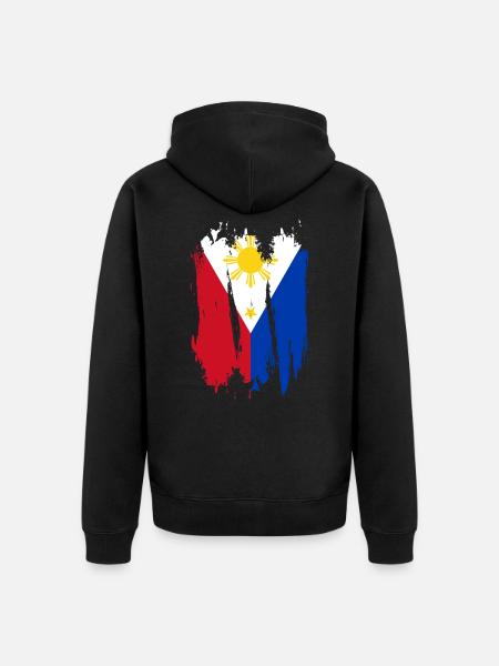 Philippines - Unisex Premium Organic Zip Hoodie - black