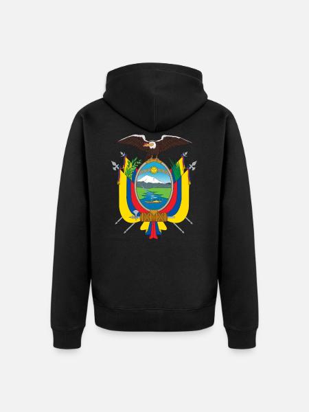 Ecuador - Unisex Premium Organic Zip Hoodie - black
