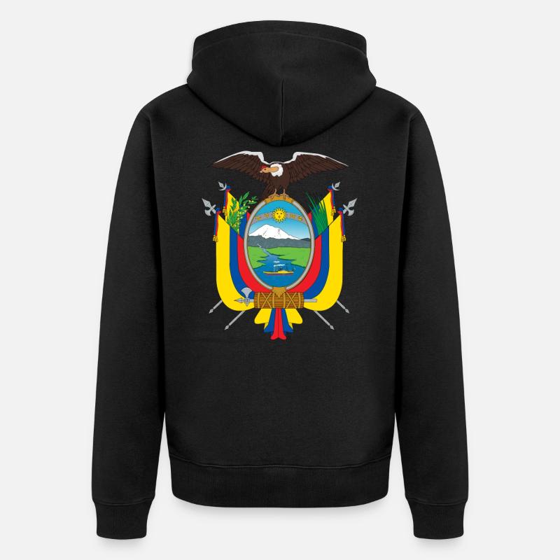 Ecuador - Unisex Premium Bio Zip Hoodie - Schwarz