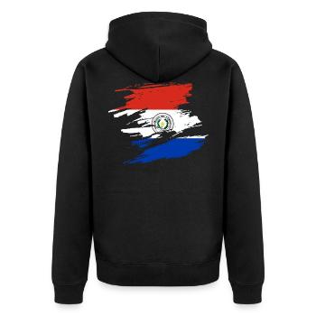 Paraguay - Veste à capuche bio Premium Unisexe - noir - Dos - Nico (187cm)