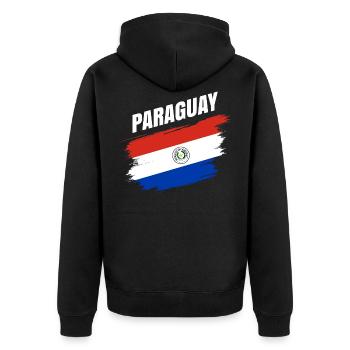 Paraguay Amérique Voyage Idée cadeau - Veste à capuche bio Premium Unisexe - noir - Dos - Nico (187cm)