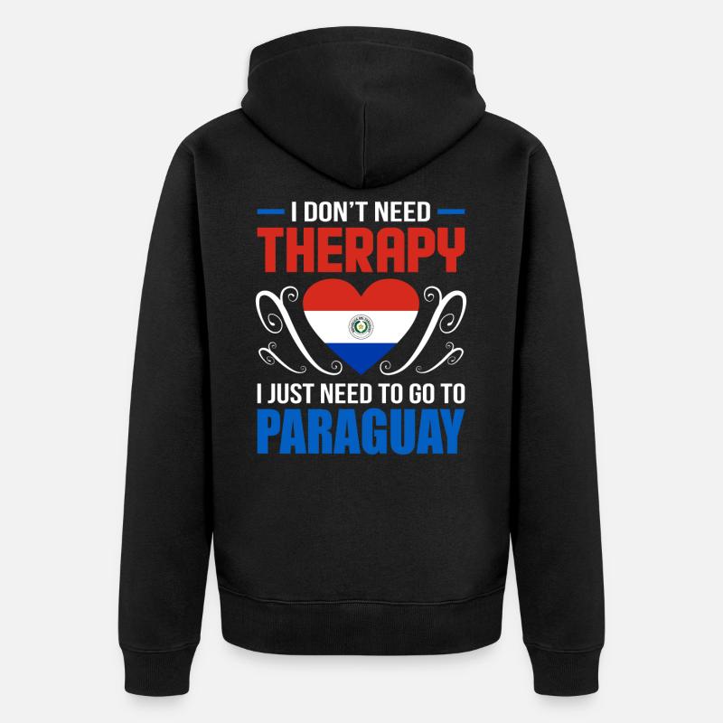 Paraguay - Unisex Premium Bio Zip Hoodie - Schwarz