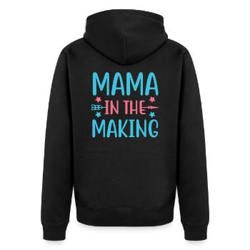 MAMAN DANS LA FÊTE DES MÈRES MAKING - Veste à capuche bio Premium Unisexe - noir - Dos - Nico (187cm)