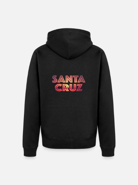 Santa Cruz - Unisex Premium Organic Zip Hoodie - black