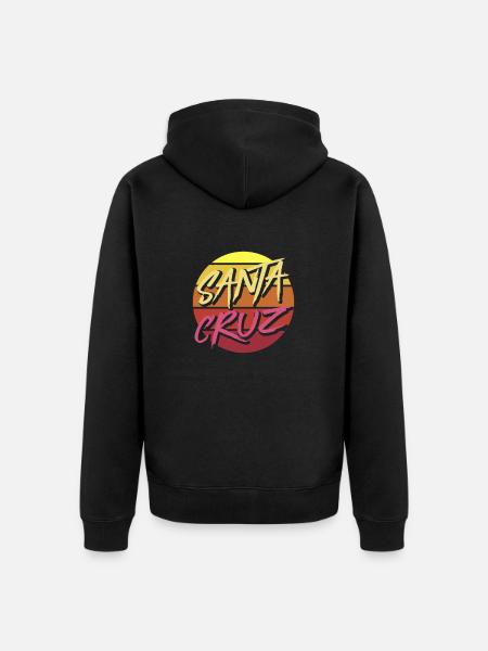Santa Cruz - Unisex Premium Bio Zip Hoodie - Schwarz