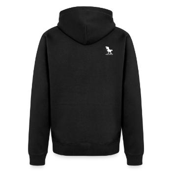 Vinosaure - Veste à capuche bio Premium Unisexe - noir - Dos - Nico (187cm)