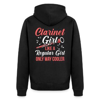 Clarinette - Veste à capuche bio Premium Unisexe - noir - Dos - Nico (187cm)