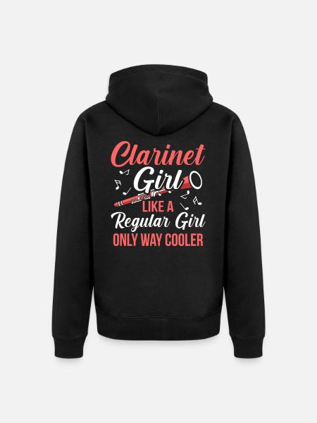 Klarinette - Unisex Premium Bio Zip Hoodie - Schwarz