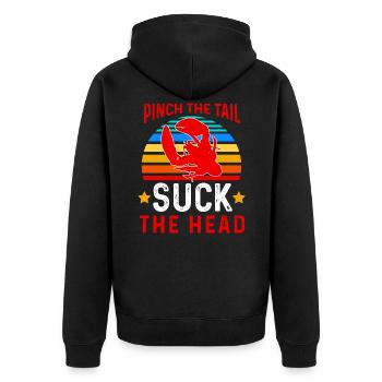 crayfish - Unisex Premium Organic Zip Hoodie - black - Back - Nico (187cm)