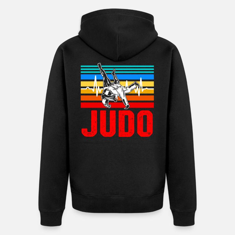 Judo - Veste à capuche bio Premium Unisexe - noir