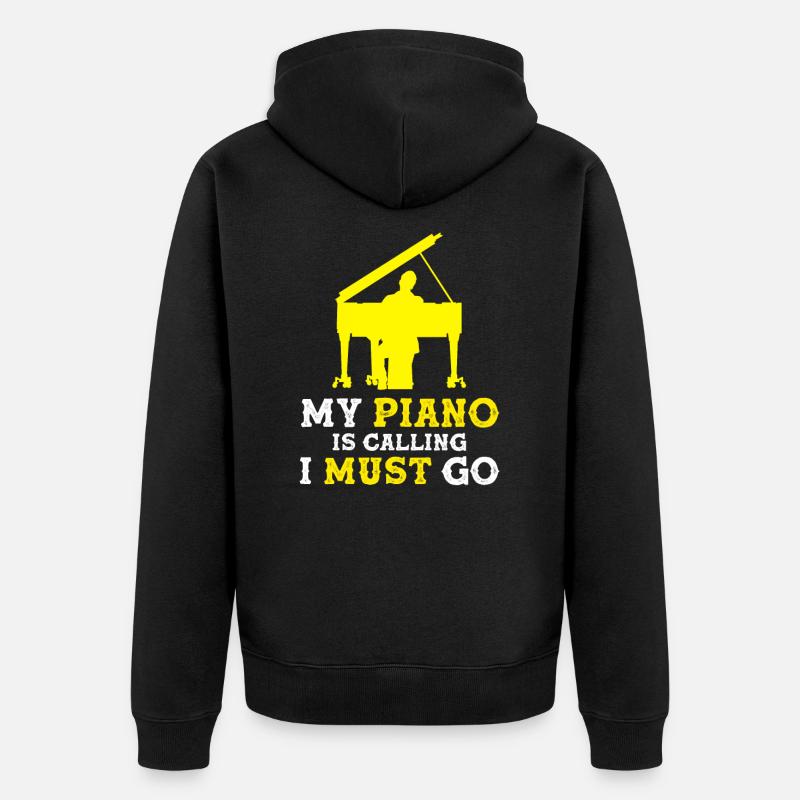 Piano Klavier - Veste à capuche bio Premium Unisexe - noir