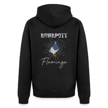 Ruhrpott Flamingo - Veste à capuche bio Premium Unisexe - noir - Dos - Nico (187cm)