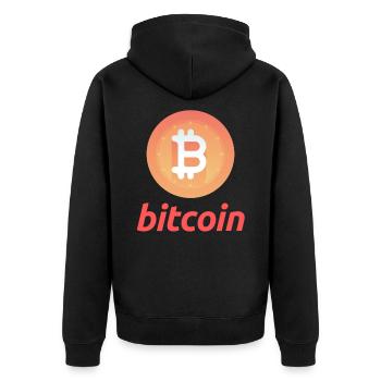 Bitcoin vous a dit si drôle - Veste à capuche bio Premium Unisexe - noir - Dos - Nico (187cm)