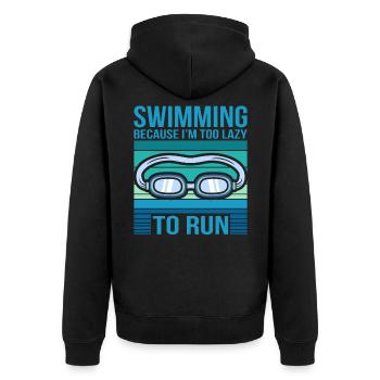 Natation - Veste à capuche bio Premium Unisexe - noir - Dos - Nico (187cm)