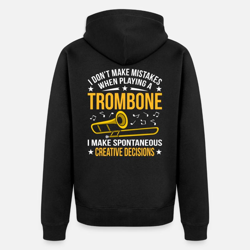 Posaune Trombone - Veste à capuche bio Premium Unisexe - noir
