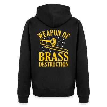 Posaune Trombone - Veste à capuche bio Premium Unisexe - noir - Dos - Nico (187cm)