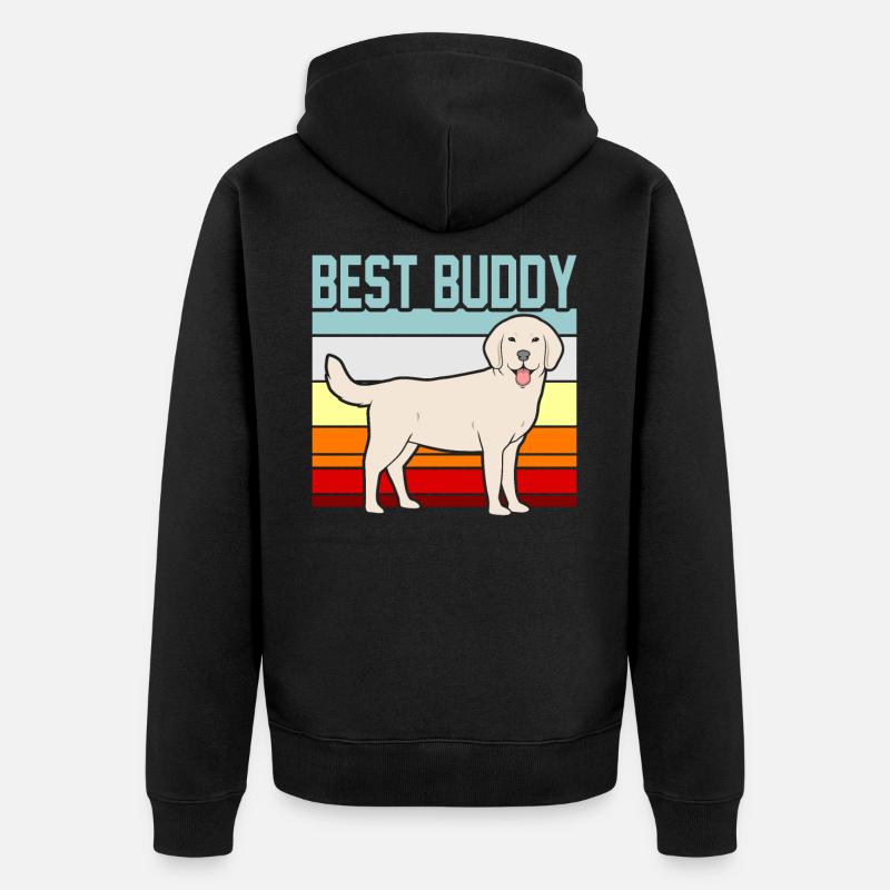 Labrador - Unisex Premium Bio Zip Hoodie - Schwarz