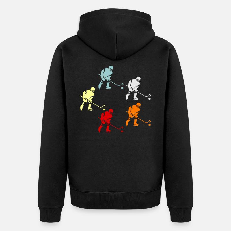 Hockey sur glace - Veste à capuche bio Premium Unisexe - noir