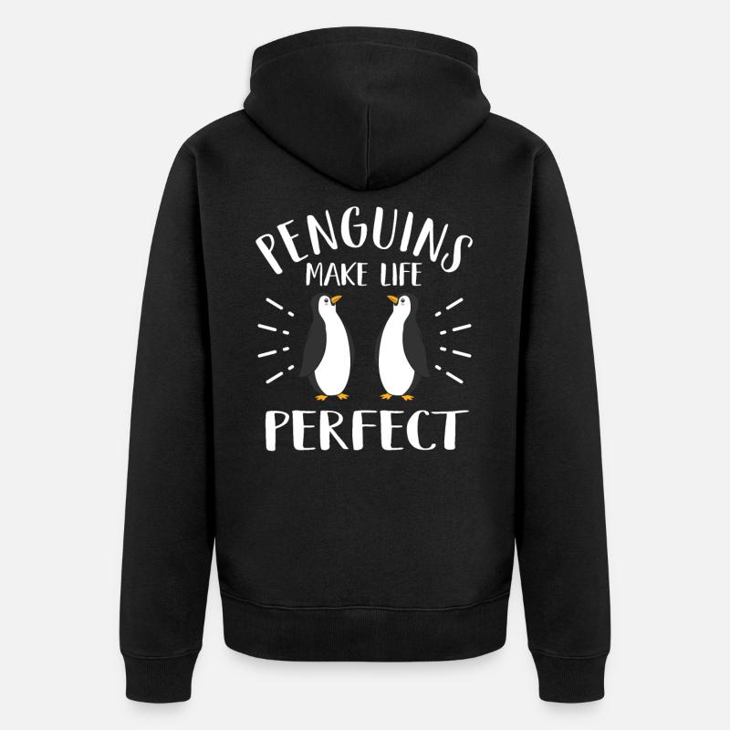 Pingouin - Veste à capuche bio Premium Unisexe - noir
