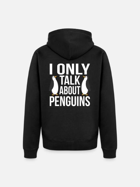 penguin - Unisex Premium Organic Zip Hoodie - black