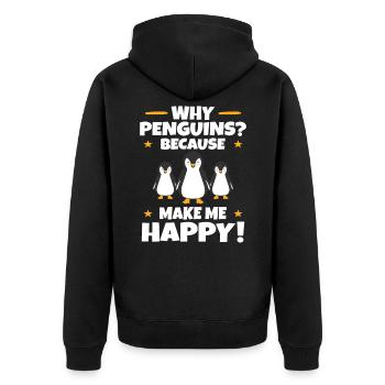 Pingouin - Veste à capuche bio Premium Unisexe - noir - Dos - Nico (187cm)
