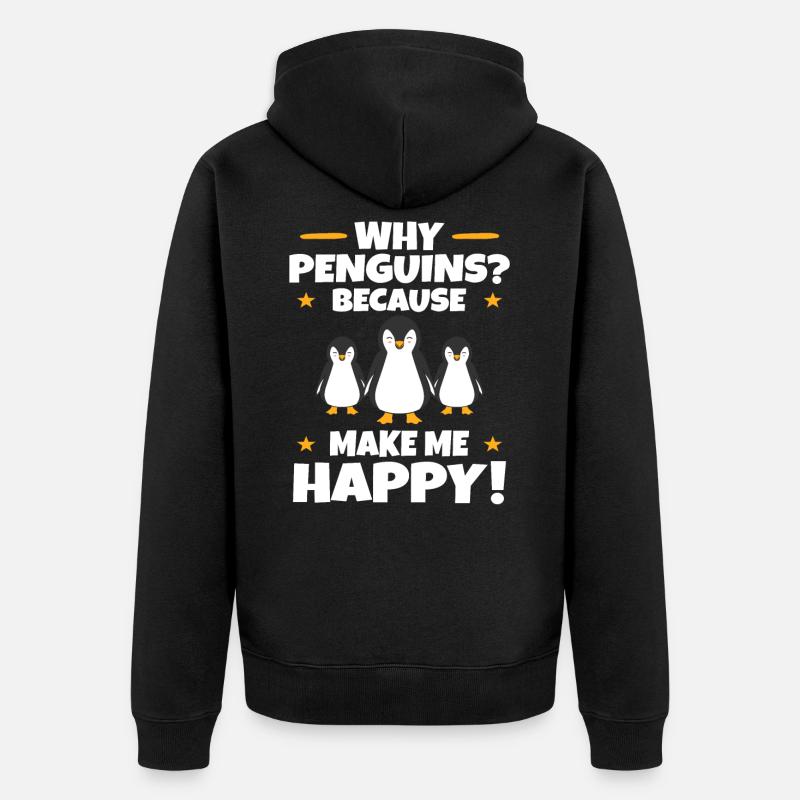 Pingouin - Veste à capuche bio Premium Unisexe - noir