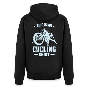 Vélo Vélo Dictament Ebike Mountain Bike Homme - Veste à capuche bio Premium Unisexe - noir - Dos - Nico (187cm)