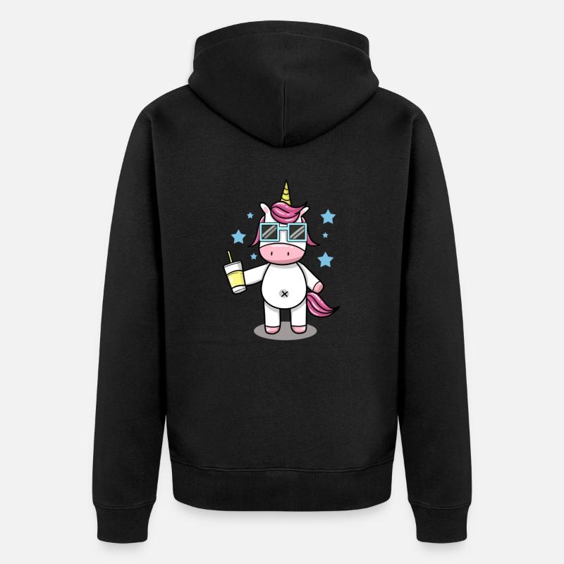 Licorne cool lunettes de soleil - Veste à capuche bio Premium Unisexe - noir