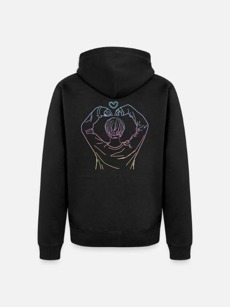 Hjärta kpop koreapop KPOP present idé - Ekologisk premiumluvjack unisex - svart