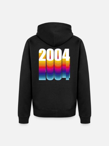 Naissance 2004 Année de naissance - Veste à capuche bio Premium Unisexe - noir