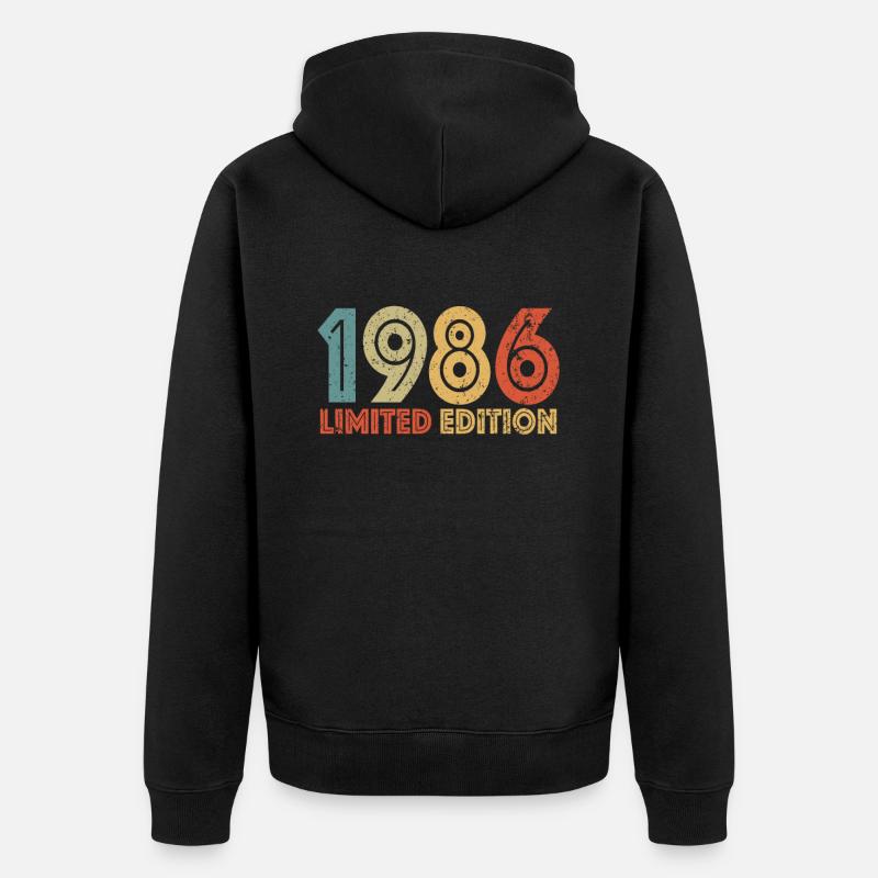 Édition limitée 1986 - Veste à capuche bio Premium Unisexe - noir