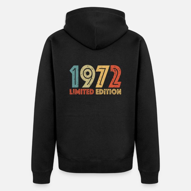 Limited Edition 1972 - Veste à capuche bio Premium Unisexe - noir