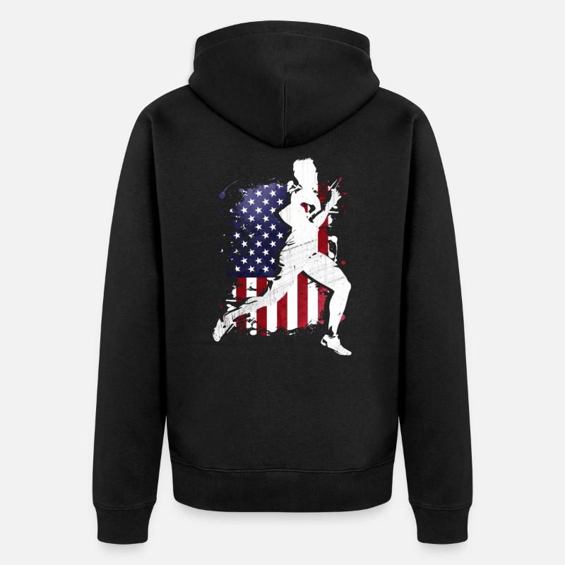 Course - Veste à capuche bio Premium Unisexe - noir