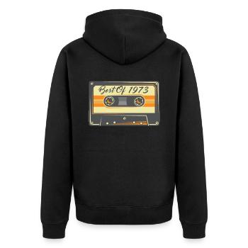 Best of 1973 Rétro Vintage Music Cassette - Veste à capuche bio Premium Unisexe - noir - Dos - Nico (187cm)