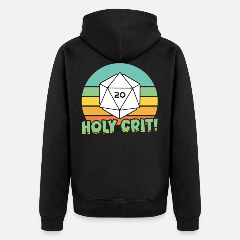 Holy crit,Gaming - Veste à capuche bio Premium Unisexe - noir
