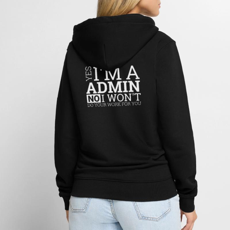 Admin Work | Admin" Unisex Premium Organic Zip Hoodie